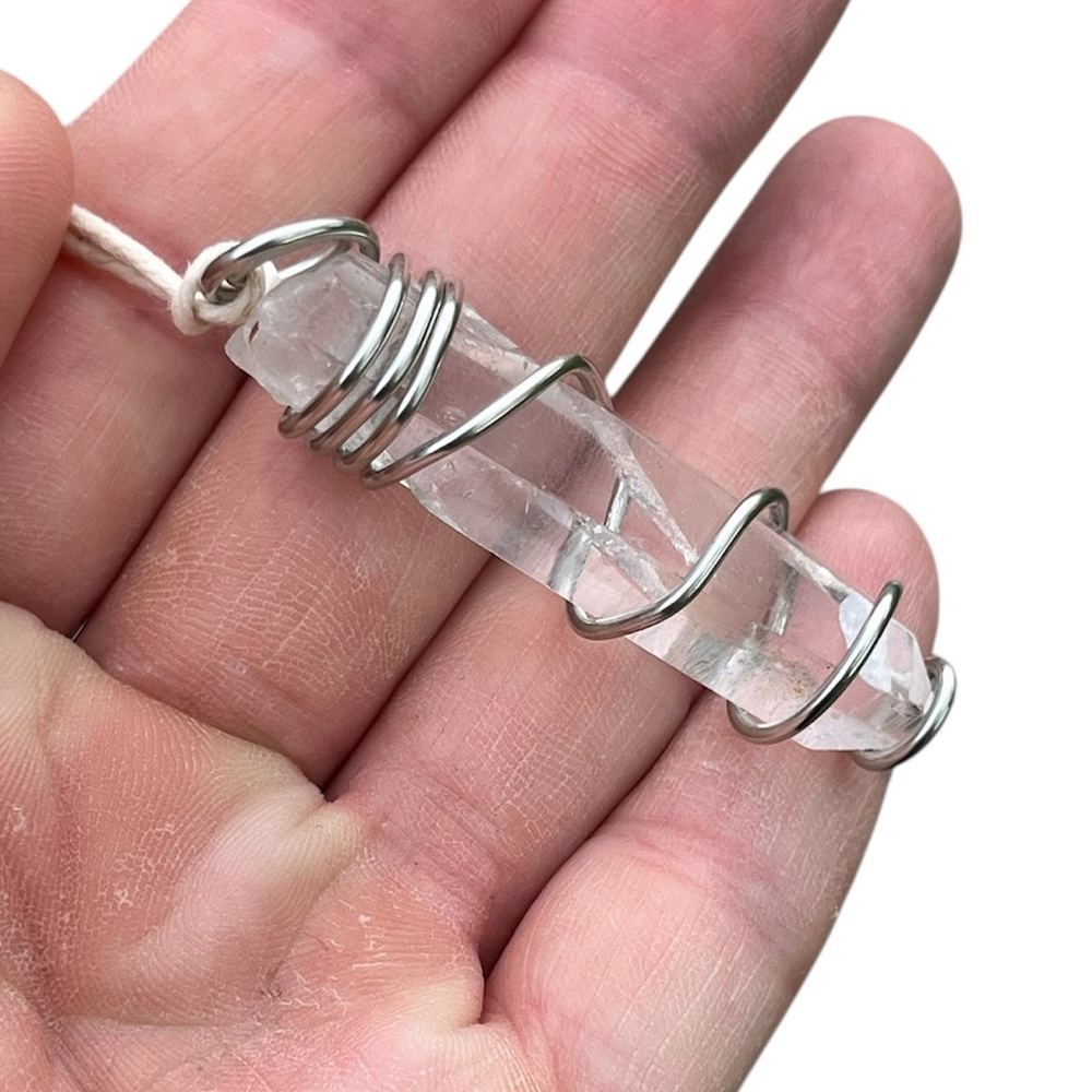 Quartz crystal necklace